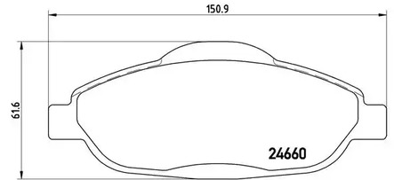 Тормозные колодки BREMBO P 61 101