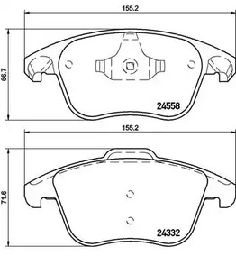 Тормозные колодки BREMBO P 61 117