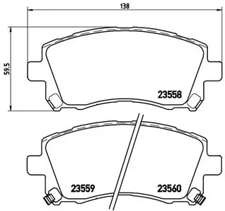 Комплект тормозных колодок дискового тормоза BREMBO P 78 010
