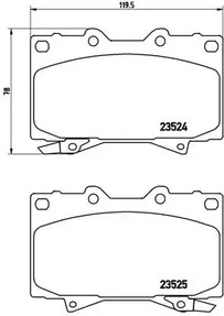 Комплект тормозных колодок дискового тормоза BREMBO P 83 048