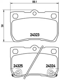 Комплект тормозных колодок дискового тормоза BREMBO P 83 073