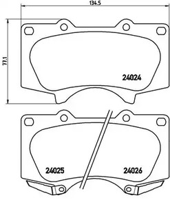 Комплект тормозных колодок дискового тормоза BREMBO P 83 102