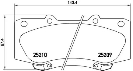 Комплект тормозных колодок дискового тормоза BREMBO P 83 140