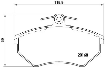 Комплект тормозных колодок дискового тормоза BREMBO P 85 015