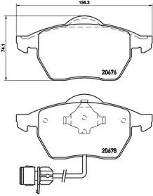 Комплект тормозных колодок дискового тормоза BREMBO P 85 026