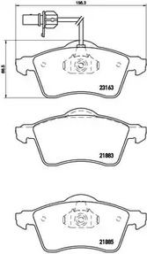 Комплект тормозных колодок дискового тормоза BREMBO P 85 049