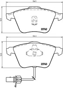 Комплект тормозных колодок дискового тормоза BREMBO P 85 056
