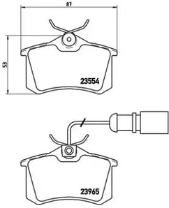 Комплект тормозных колодок дискового тормоза BREMBO P 85 058