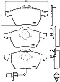 Комплект тормозных колодок дискового тормоза BREMBO P 85 060