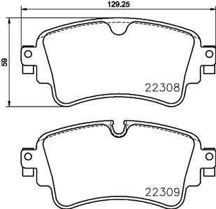 Комплект тормозных колодок дискового тормоза BREMBO P 85 154