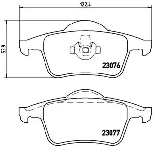 Комплект тормозных колодок дискового тормоза BREMBO P 86 014