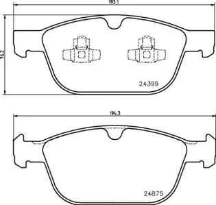 Комплект тормозных колодок дискового тормоза BREMBO P 86 023