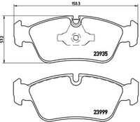 Колодки тормозные дисковые передние BREMBO P06035X