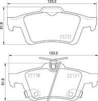 Колодки тормозные дисковые задние BREMBO P24216
