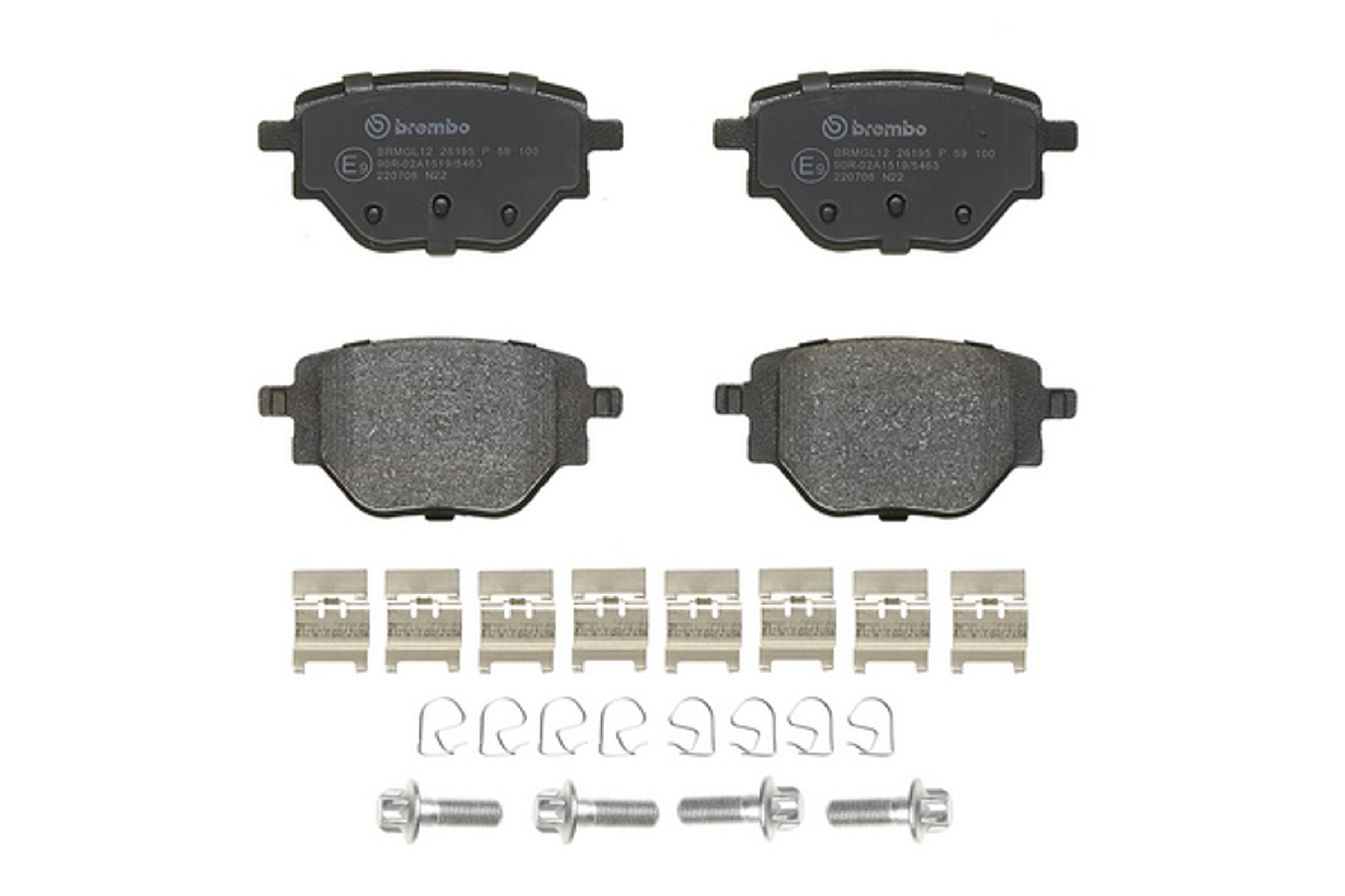 Колодки тормозные дисковые /комплект 4 шт/ BREMBO P59100
