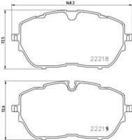 Тормозные колодки BREMBO P61128