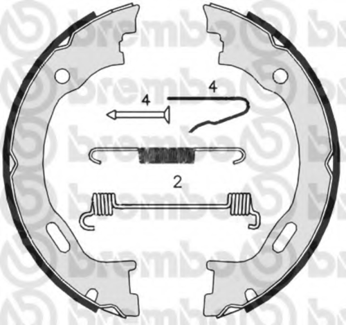 Колодки ручника BREMBO S50515