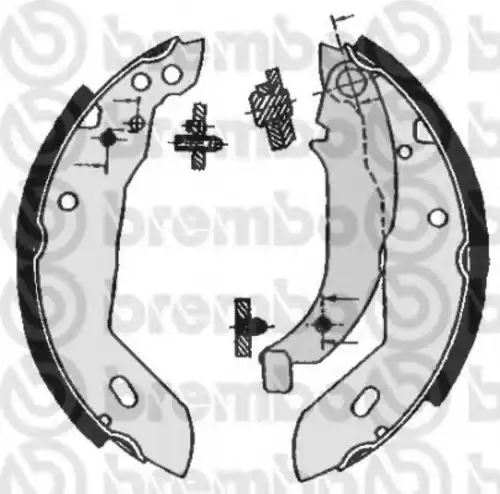Тормозные колодки задние (барабанные) BREMBO S61512