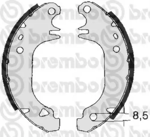 Тормозные колодки задние (барабанные) BREMBO S61535