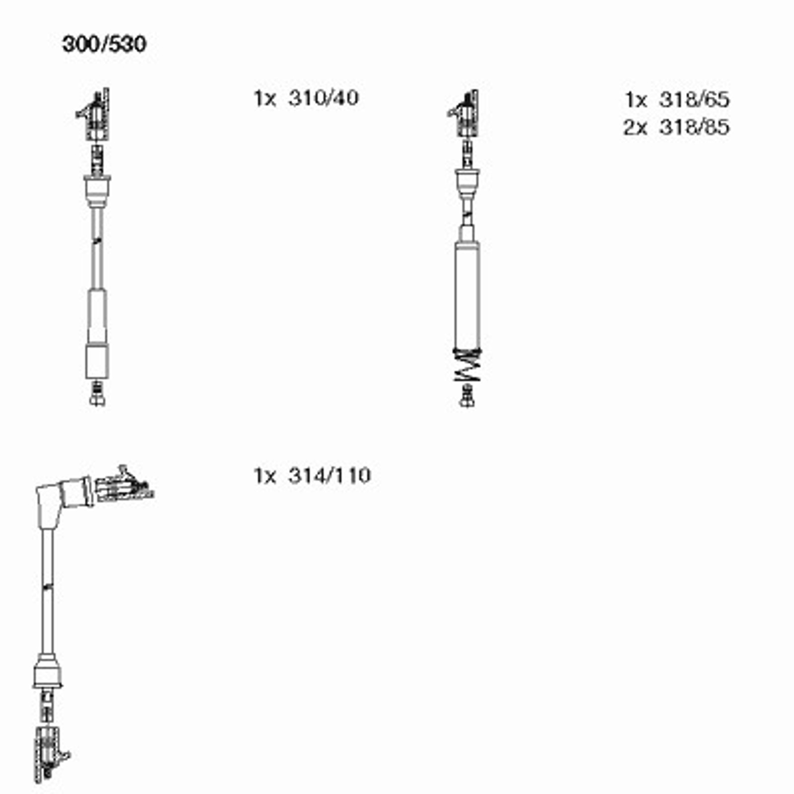 Комплект проводов зажигания BREMI 300/530