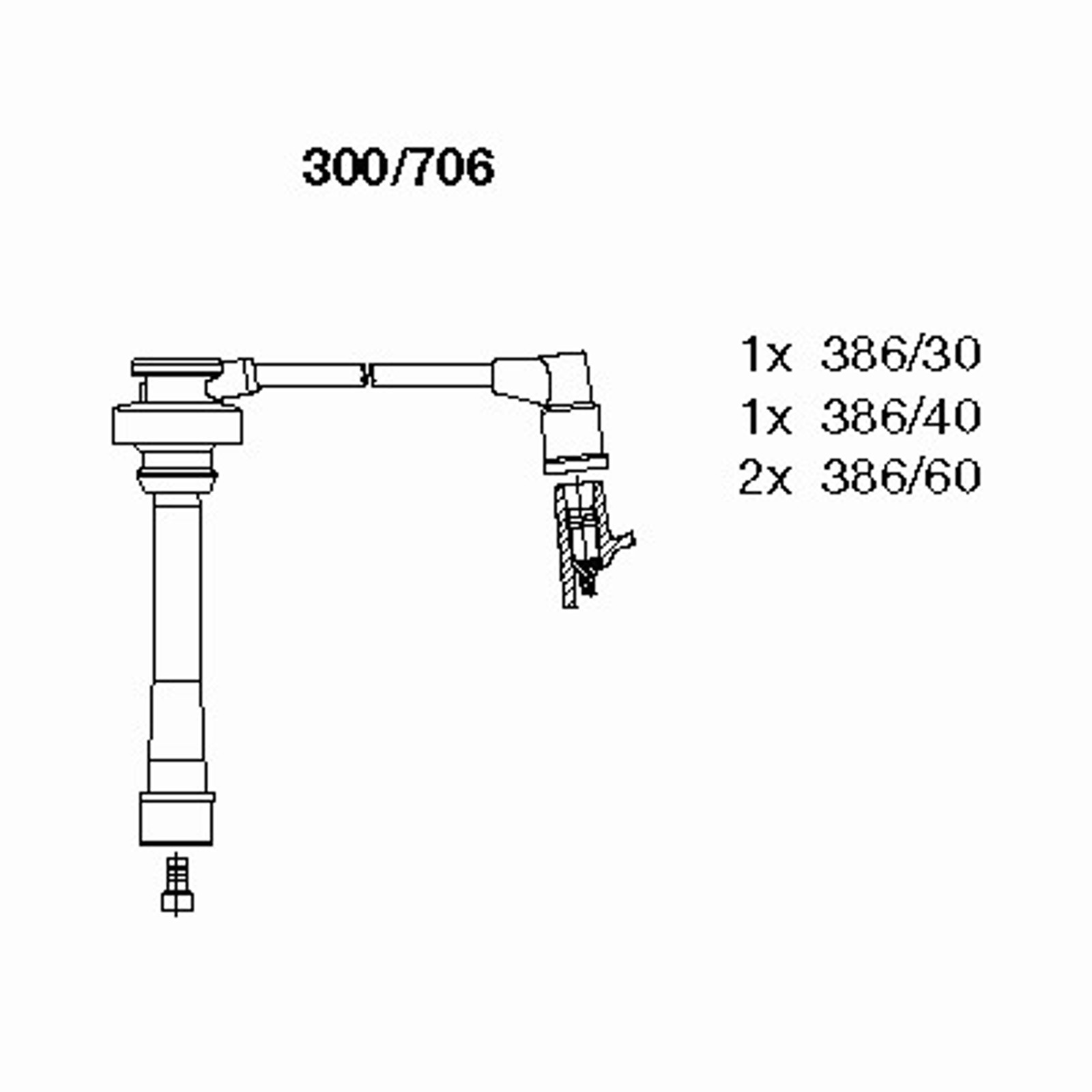 Комплект проводов зажигания BREMI 300/706