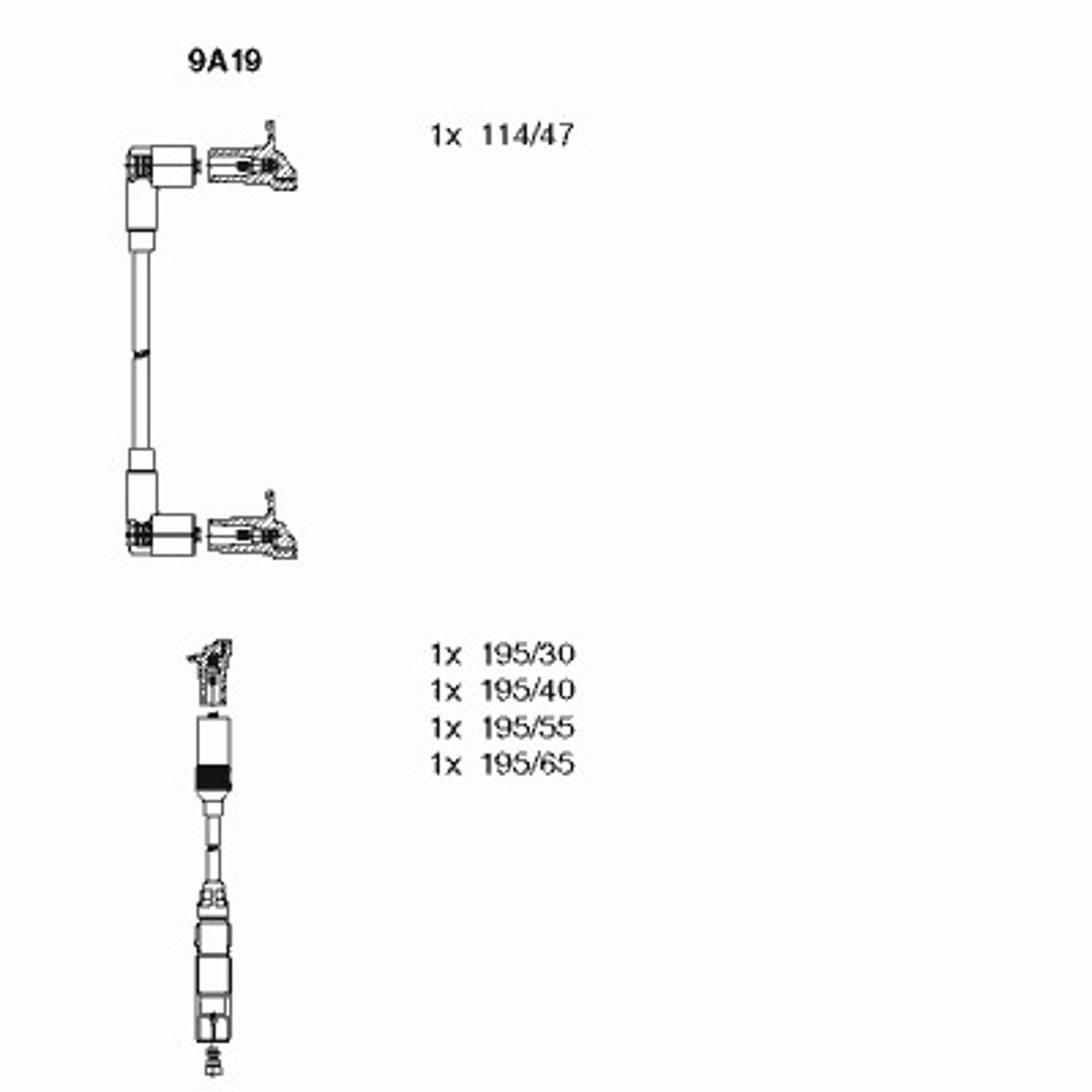 Комплект проводов зажигания BREMI 9A19