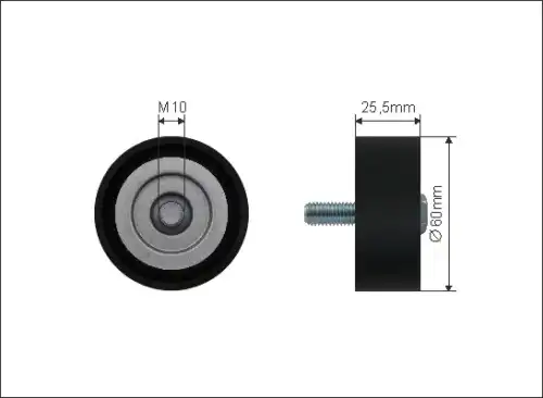 500402 ролик п/клин. ремня op astra j/k 1.6cdti insignia CAFFARO 500402