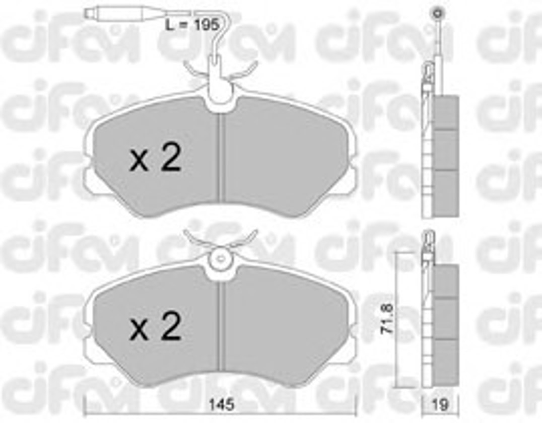 Колодки тормозные дисковые CIFAM 822-058-1