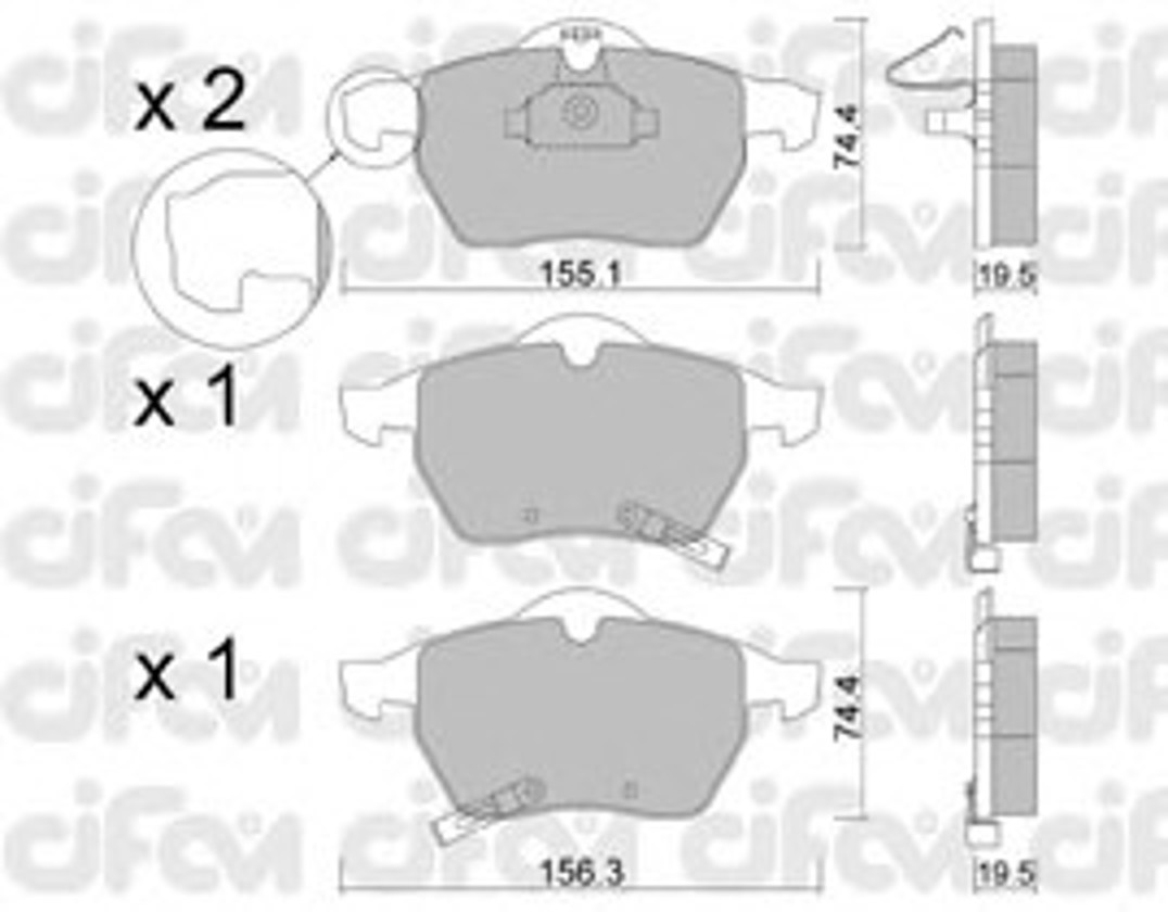 Колодки тормозные дисковые CIFAM 822-118-2