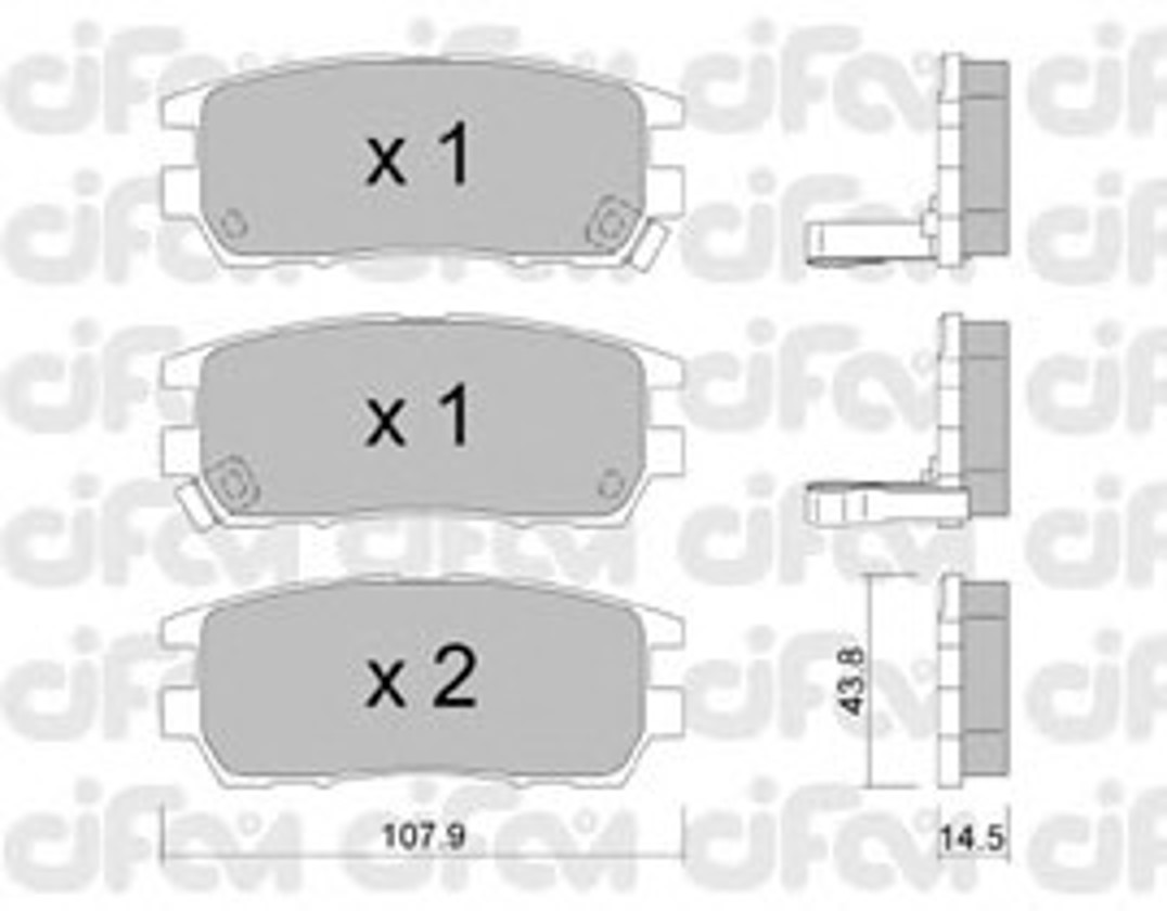 Колодки тормозные дисковые CIFAM 822-151-0