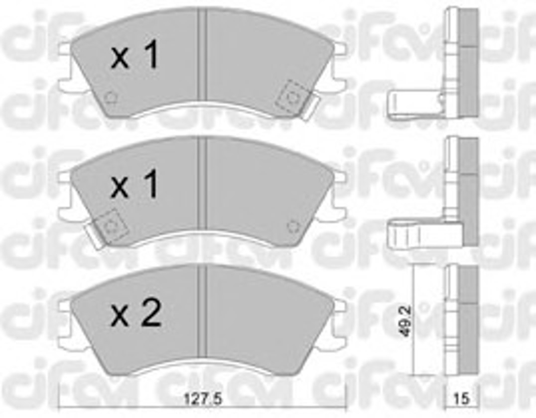 Комплект тормозных колодок дисковый тормоз CIFAM 822-160-0