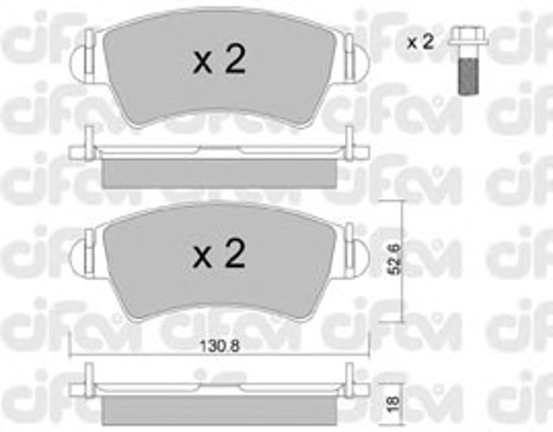 Колодки тормозные дисковые CIFAM 822-313-1