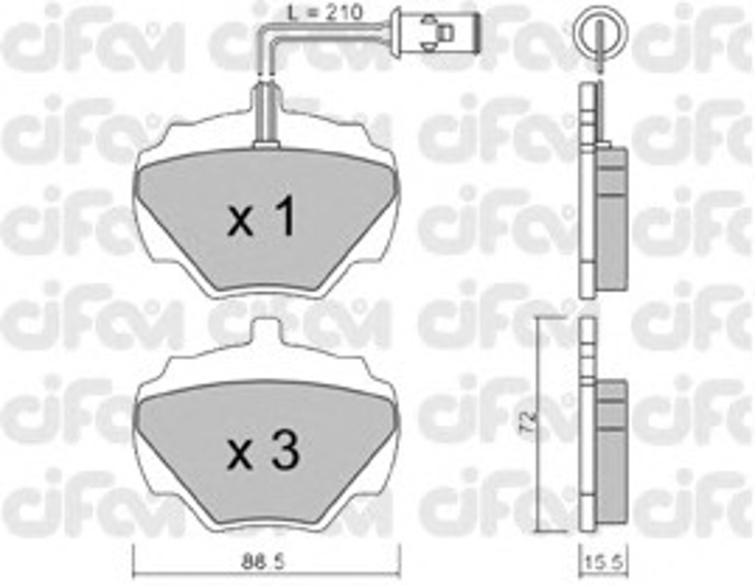 Колодки тормозные дисковые CIFAM 822-353-1
