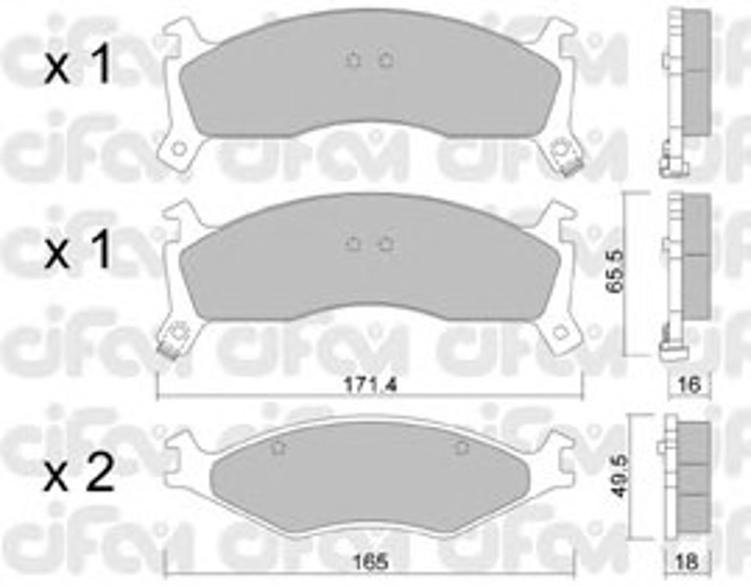 Колодки тормозные дисковые CIFAM 822-375-0