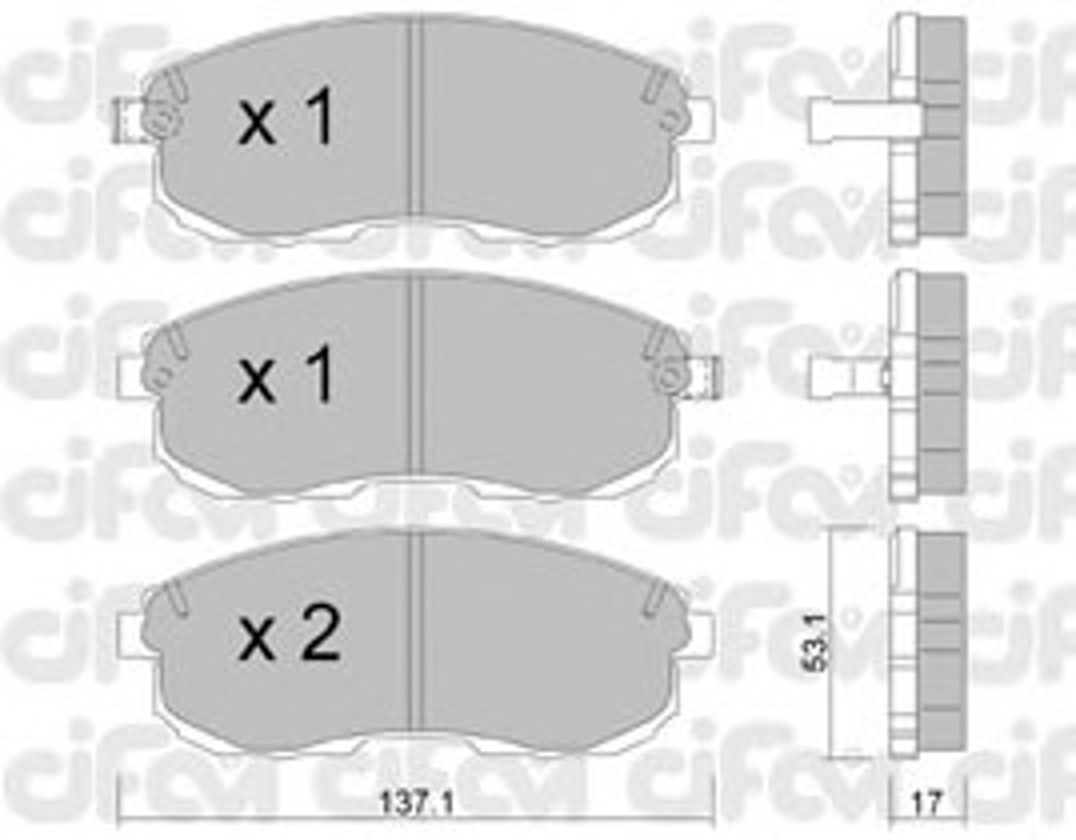 Комплект тормозных колодок дисковый тормоз CIFAM 822-404-0
