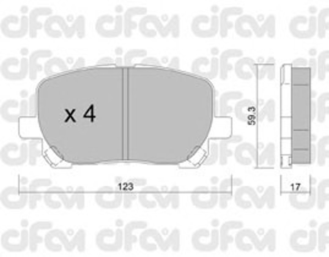 Колодки тормозные дисковые CIFAM 822-427-0