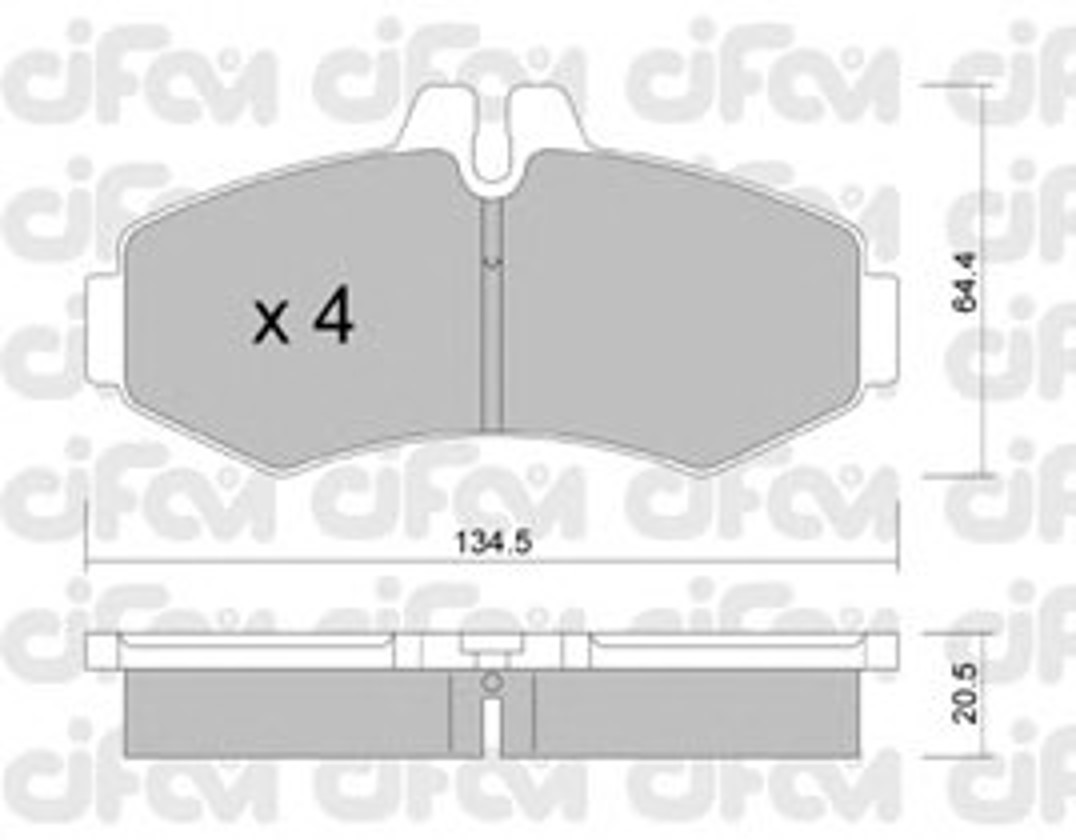 Комплект тормозных колодок дисковый тормоз CIFAM 822-573-0