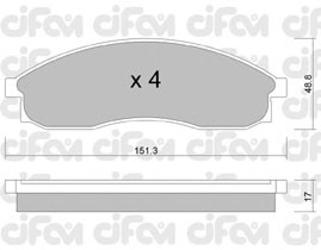 Колодки тормозные дисковые CIFAM 822-740-0