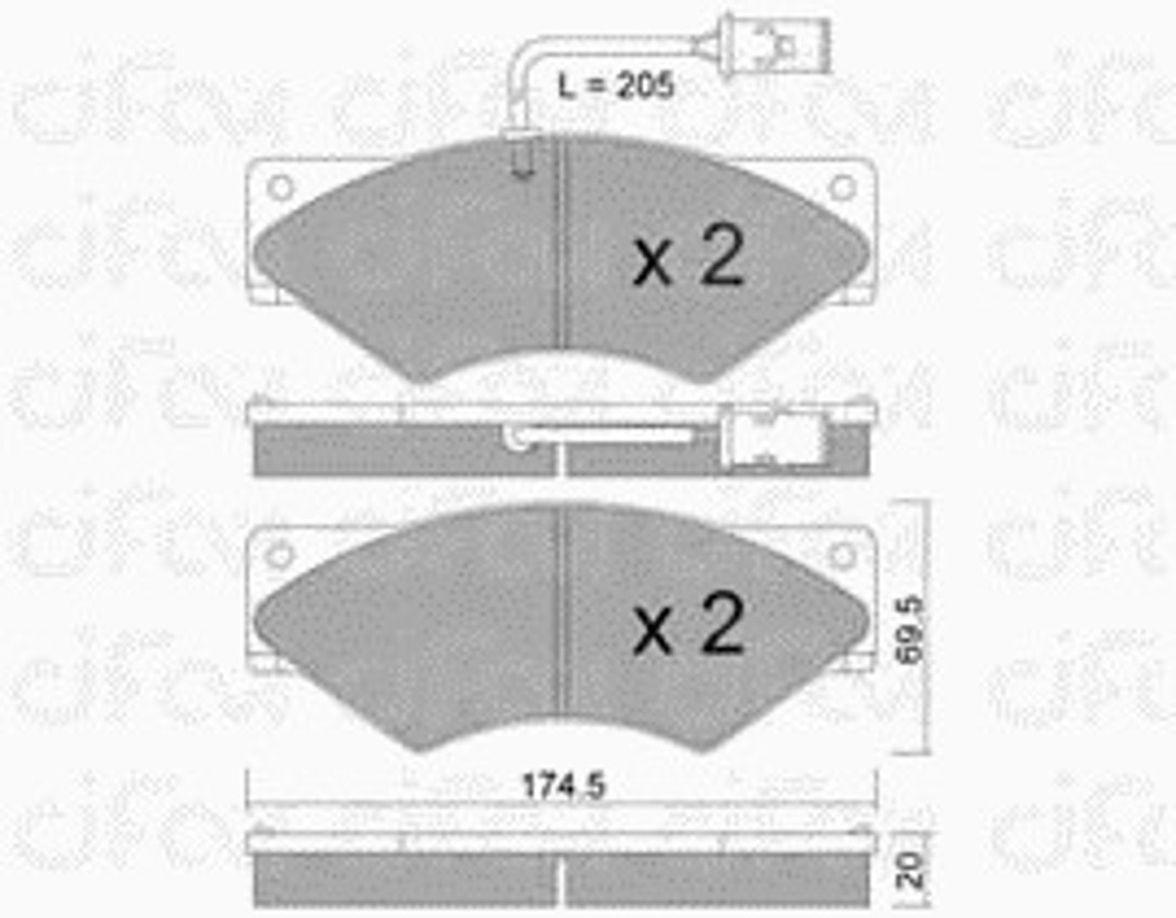 Колодки тормозные дисковые CIFAM 822-849-0