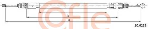 Трос стояночного тормоза COFLE 92.10.6233