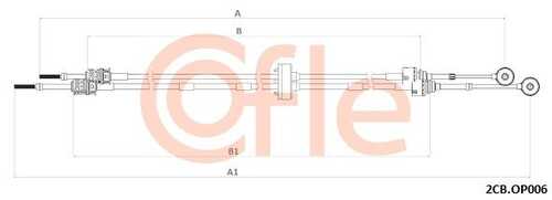 Трос кпп COFLE 92.2CB.OP006