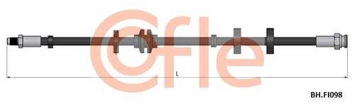 Шланг тормозной передн alfa romeo 145 94- / 146 94- / 155 96- COFLE 92.BH.FI098