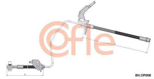 Шланг тормозной задн лев opel astra g 00- / astra h 04- COFLE 92.BH.OP008