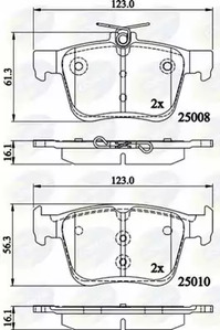 Колодки зад COMLINE CBP02156