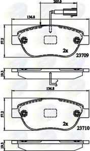 Колодки fiat bravo 08- COMLINE CBP12140