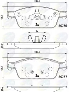 Тормозные колодки COMLINE CBP02196