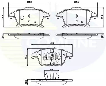 Колодки frd mondeo 14- COMLINE CBP32286