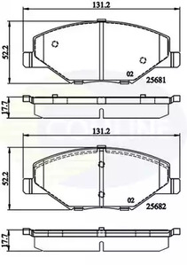 Тормозные колодки COMLINE CBP02126