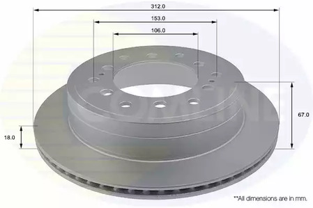 Тормозные диски COMLINE ADC0185V
