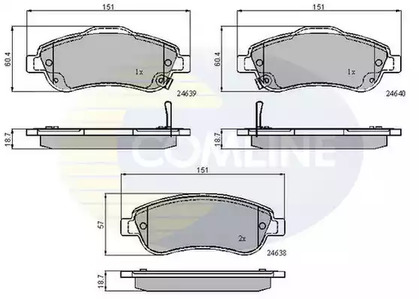 Колодки тормозные дисковые COMLINE CBP31705
